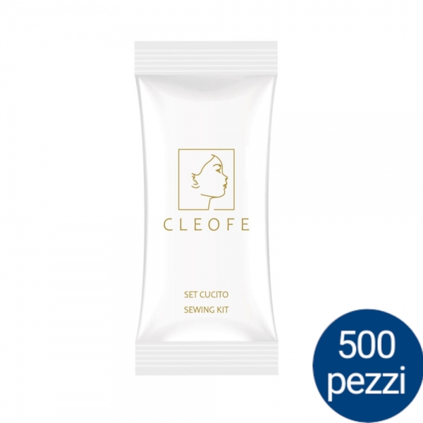 Linea Cortesia - Set Cucito in confezione Flowpack - Brand Cleofe - Cartone 500 pezzi